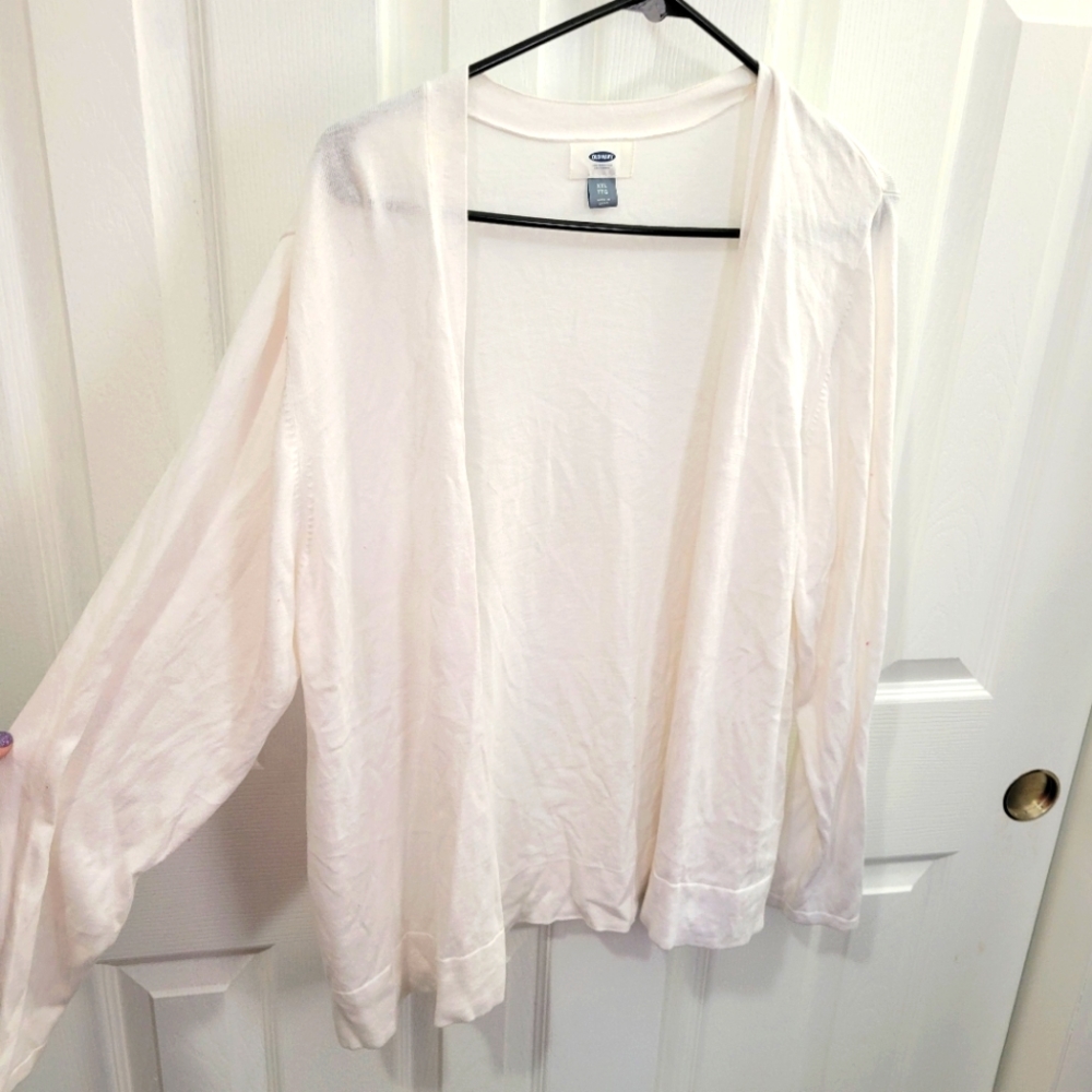 White cardigan